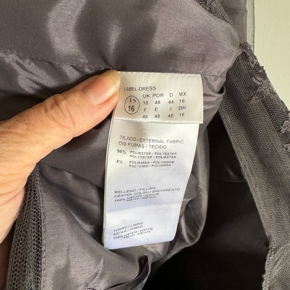 Pronovias Barcelona charcoal grey gown - Picture 5 of 12